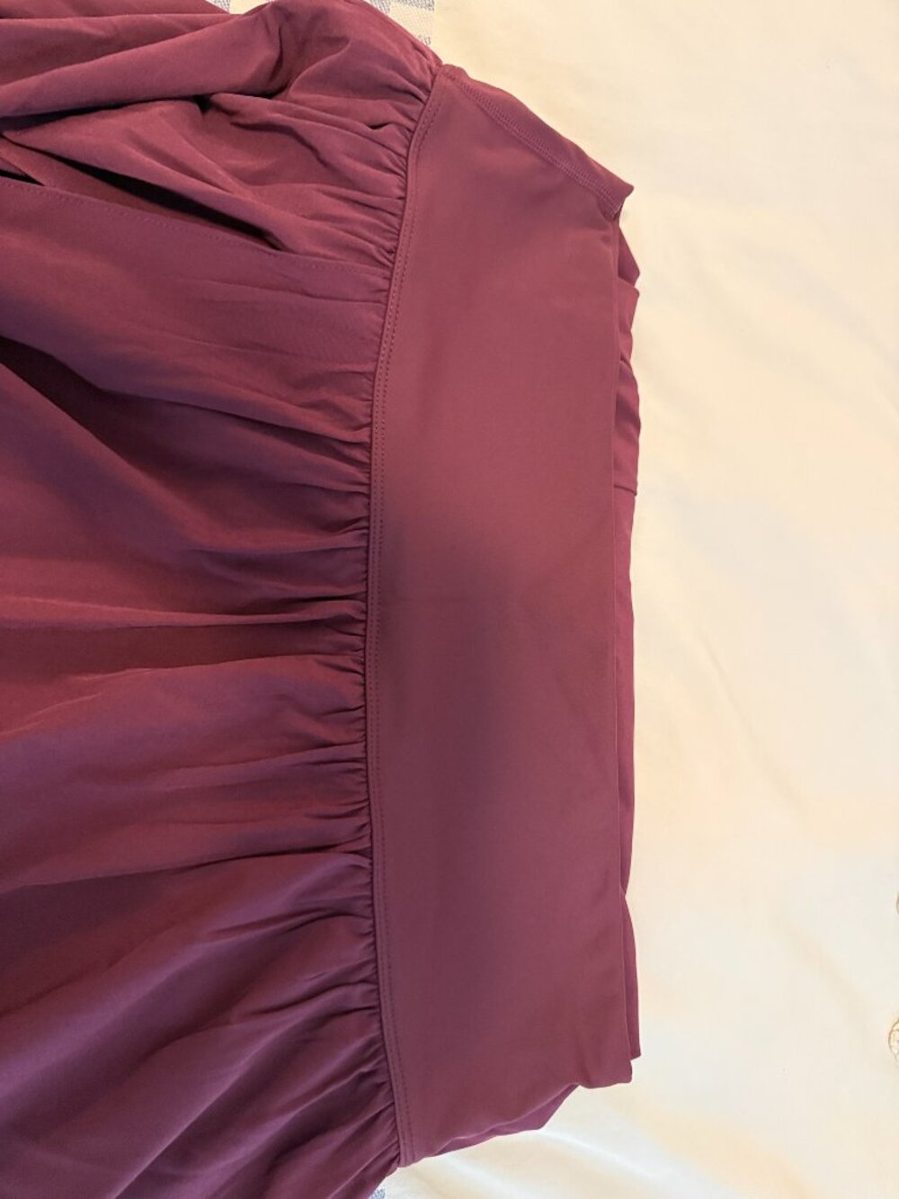 Halara Maroon Skirt Beautiful Flow, Great Draping, Classic Style, Women's Large - Picture 4 of 8
